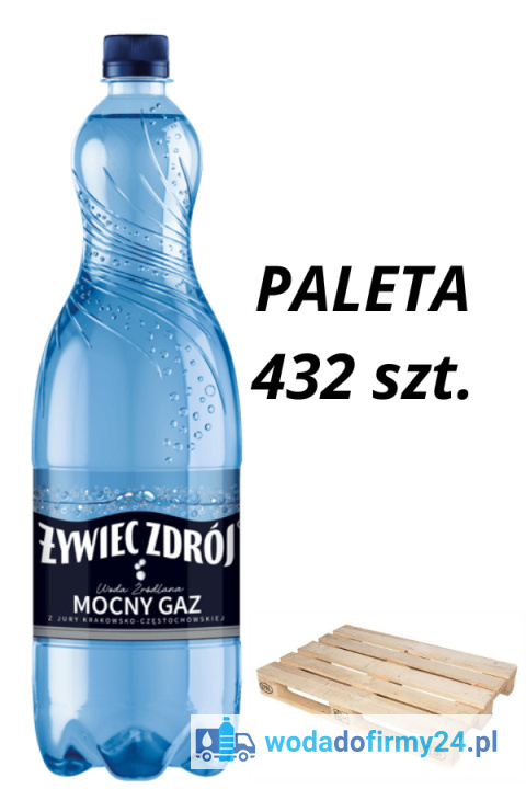Paleta 432 szt. wody Żywiec Zdrój 1,5L mocny gaz Paleta 432 szt. wody Żywiec Zdrój 1,5L mocny gaz
