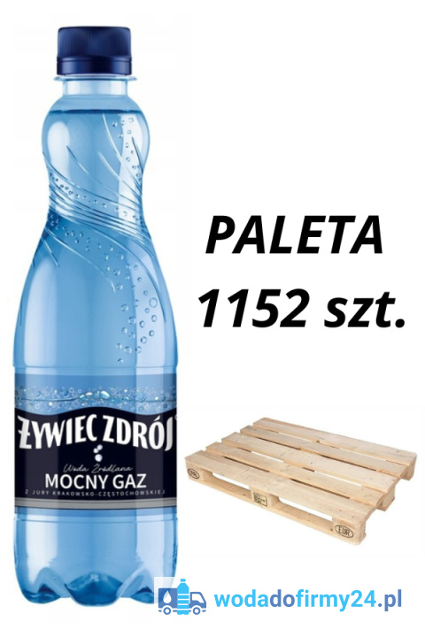 Paleta 1152 szt. wody Żywiec Zdrój 0,5L mocny gaz