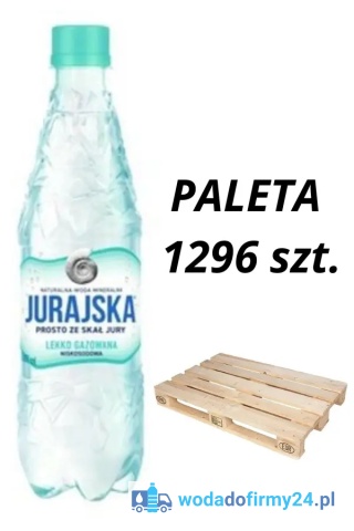1 PALETA (1296szt.) Woda JURAJSKA 0,5L lekko gazowana paleta wody
