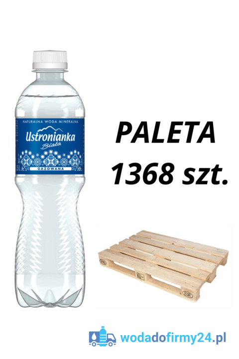 Paleta 1368 szt. wody Ustronianka 0,5L gazowana