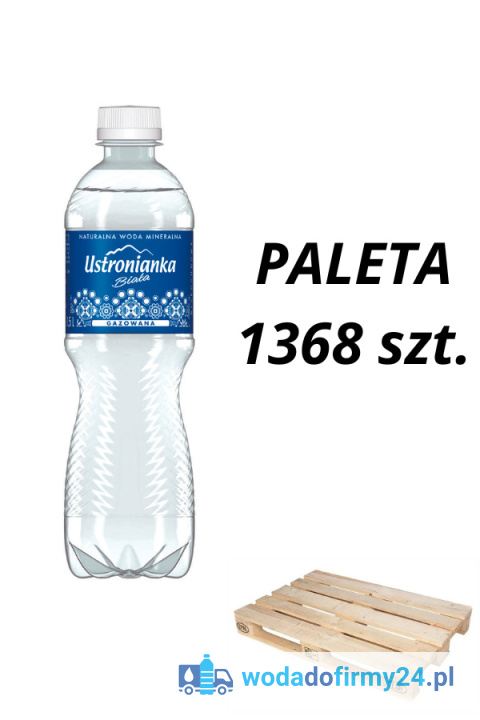 Paleta 1368 szt. wody Ustronianka 0,5L gazowana