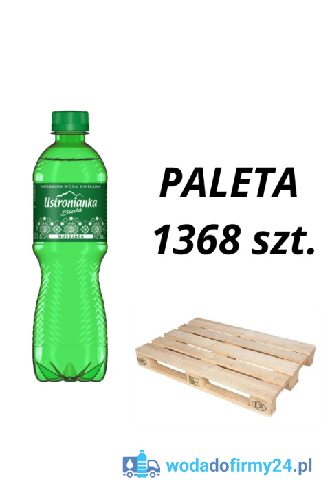 Paleta 1368 szt. wody Ustronianka 0,5L lekko gazowana
