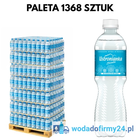 Paleta Wody Ustronianka 0,5L Niegazowana 1368 szt. – Woda z Dostawą do firm