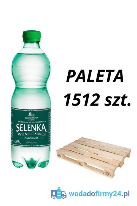 Paleta 1512 szt. wody Selenka 0,5L gazowana