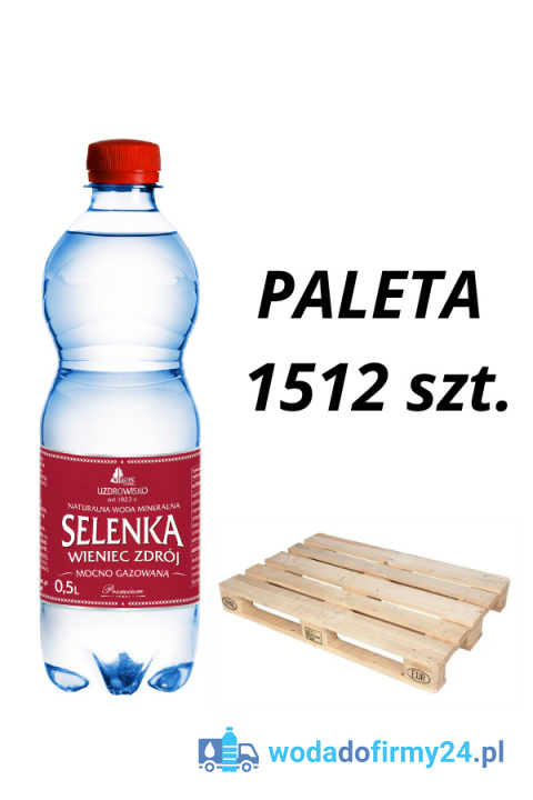 Paleta 1512 szt. wody Selenka 0,5L mocno gazowana