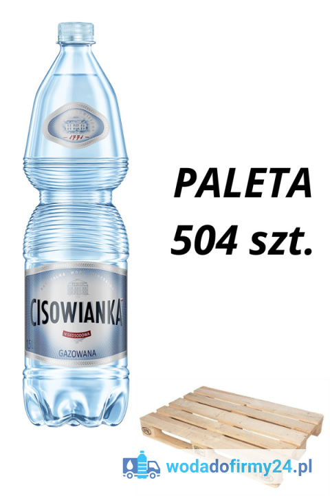 Paleta 504 szt. wody Cisowianka 1,5L gazowana Paleta 504 szt. wody Cisowianka 1,5L gazowana