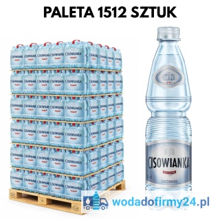 Woda Cisowianka gazowana 0,5L – Paleta wody 1512 szt. 1,57zł/szt. netto