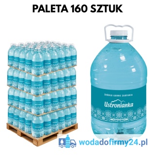 Woda Niegazowana Ustronianka 5L – 160 szt. Paleta 6zł/szt. Netto