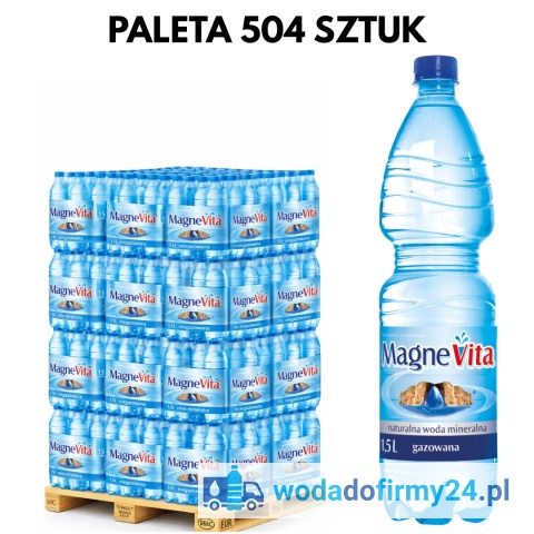 Woda MagneVita 1,5L Gazowana – 504 szt Paleta | Szybka Dostawa