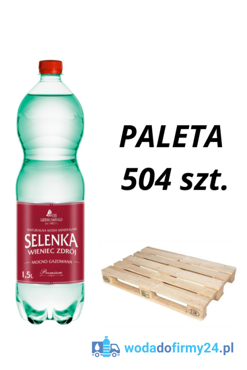 Paleta 504 szt. wody Selenka 1,5L mocno gazowana