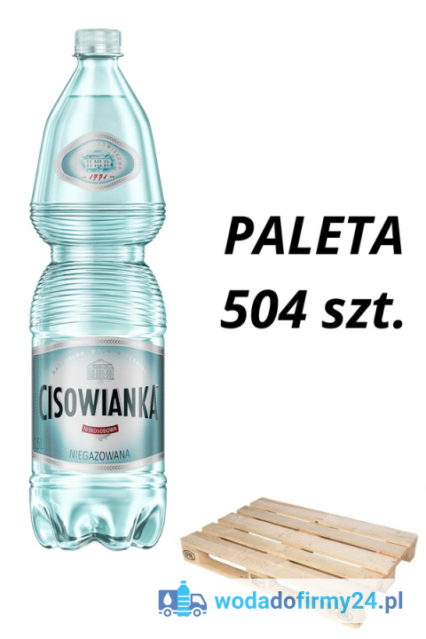 Paleta 504 szt. wody Cisowianka 1,5L niegazowana Paleta 504 szt. wody Cisowianka 1,5L niegazowana