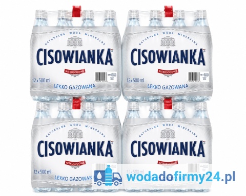 Cisowianka 0,5L Lekkogazowana 48 Butelek Woda Mineralna PET