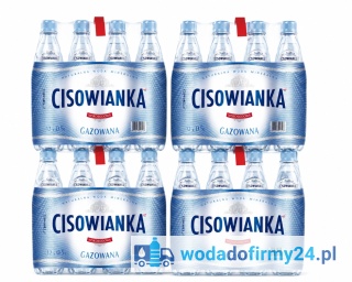 Cisowianka gazowana 0,5L 48 Butelek 4 Zgrzewki Woda Mineralna PET