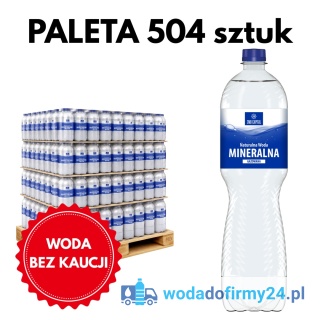Naturalna Woda Mineralna Ustronianka 1,5L gazowana - Paleta wody 504szt.