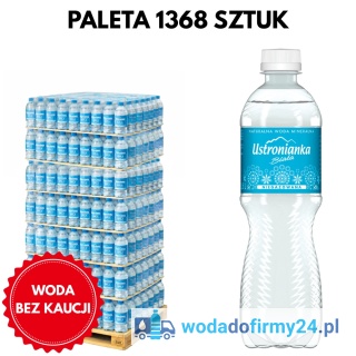 Paleta Wody Ustronianka 0,5L Niegazowana 1368 szt. – Woda z Dostawą do firm