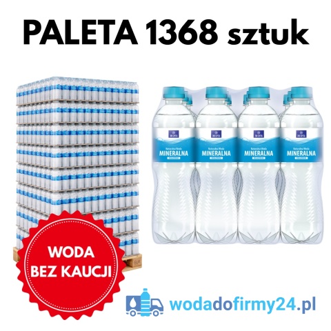 woda butelkowana Ustronianka 0,5L niegazowana 1368 szt paleta hurt