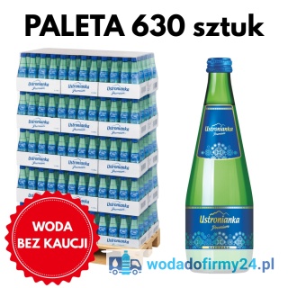 Ustronianka Premium Woda Źródlana Gazowana 700 ml – Paleta wody 630 szt.