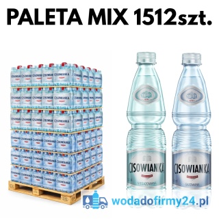 Woda Cisowianka 0,5L MIX gazowana / niegazowana - Paleta wody 1512szt.