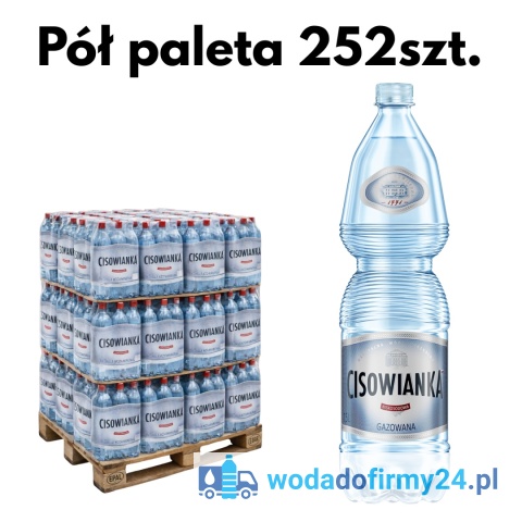 Woda Cisowianka Gazowana 1,5L 252szt. Pół palety