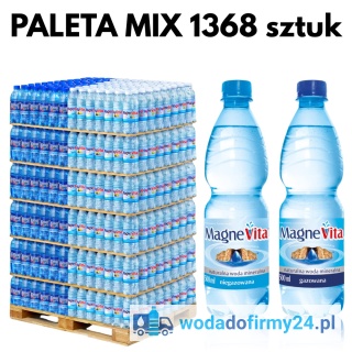 Woda MagneVita 0,5L MIX Gazowana / Niegazowana – Paleta wody 1368 szt.