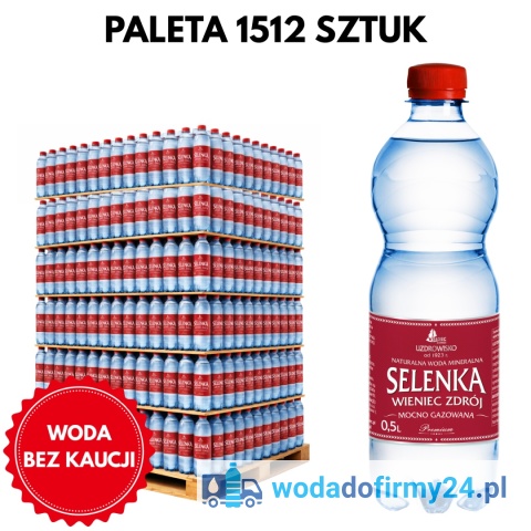 Selenka 0,5L woda mocno gazowana paleta 1512 szt hurtowa dostawa