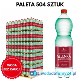 Woda Mocno Gazowana Selenka 1,5L – Paleta wody 504 szt.