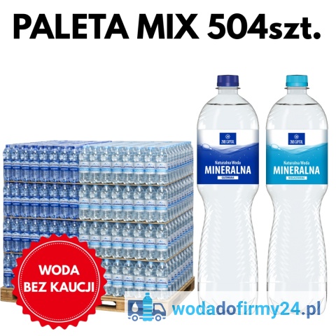 Woda Ustronianka 1,5L MIX Gazowana / Niegazowana – Paleta Wody 504 szt.Woda Ustronianka 1,5L MIX Gazowana / Niegazowana – Paleta Wody 504 szt.
